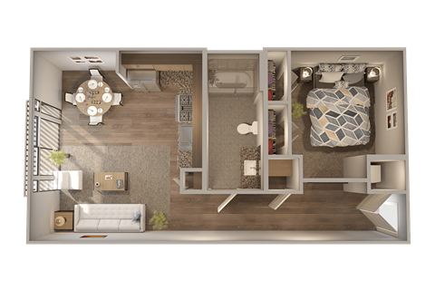 Skyline at Midtown A1 Floorplan